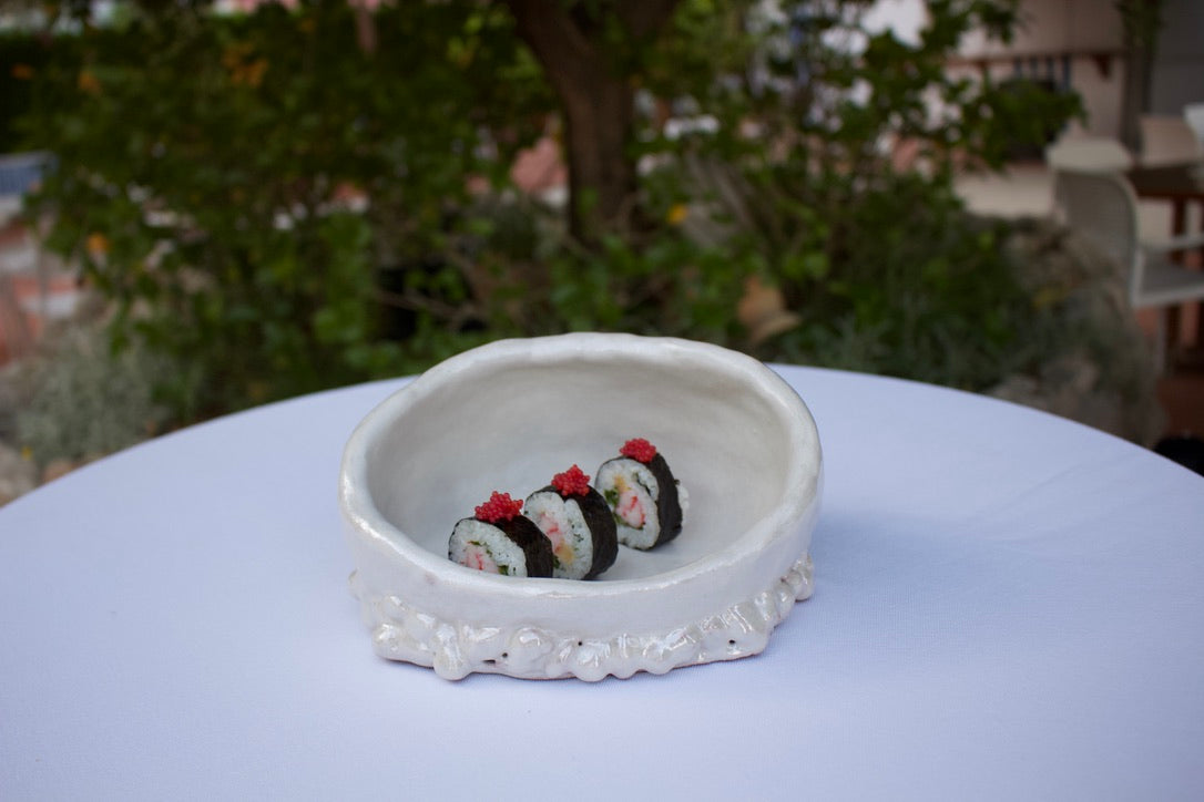 Grotta del Polpo Decorative Plate in Pearl