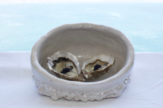 Grotta del Polpo Decorative Plate in Pearl