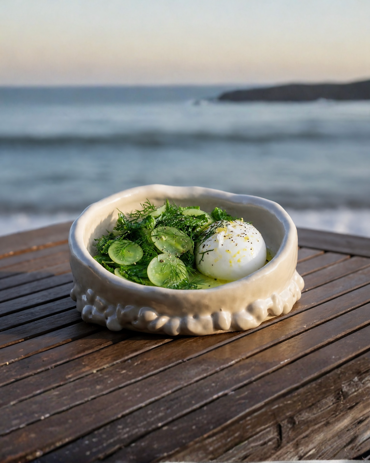 Grotta del Polpo Decorative Plate in Pearl