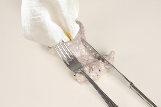 Ventotene Cutlery and Napkin holder in Pearl