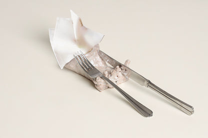 Ventotene Cutlery and Napkin holder in Pearl